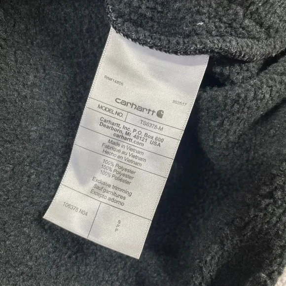 Carhartt 1/4 Zip Sweater Fleece Pullover Mens Small Relaxed Fit Midweight Pocket - Picture 5 of 14